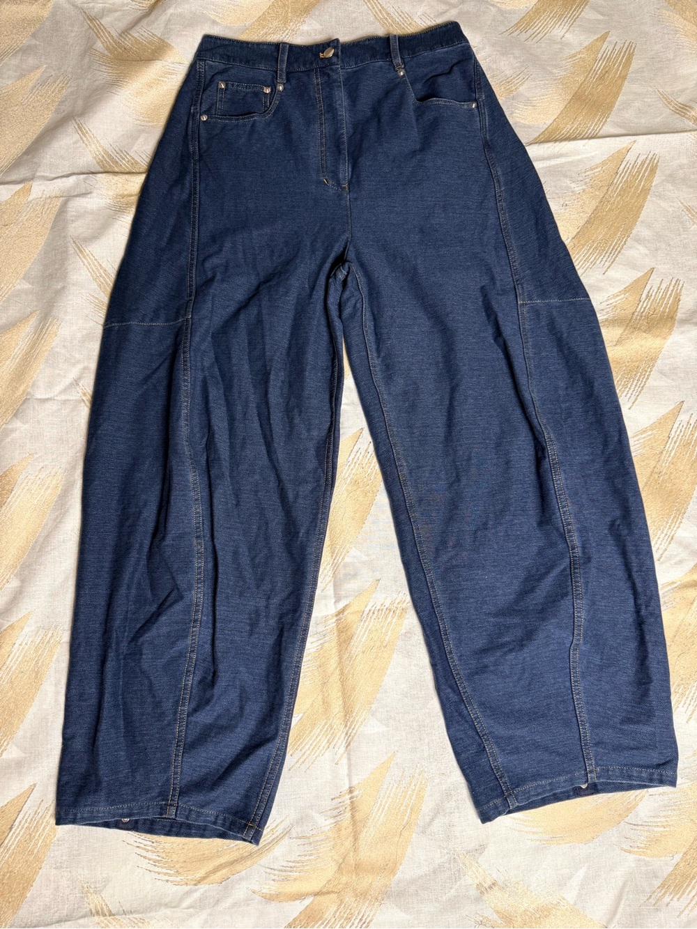 Tibi NWT Sid Dark Blue Barrel Denim Pants - Short - 26” inseam - Picture 2 of 12